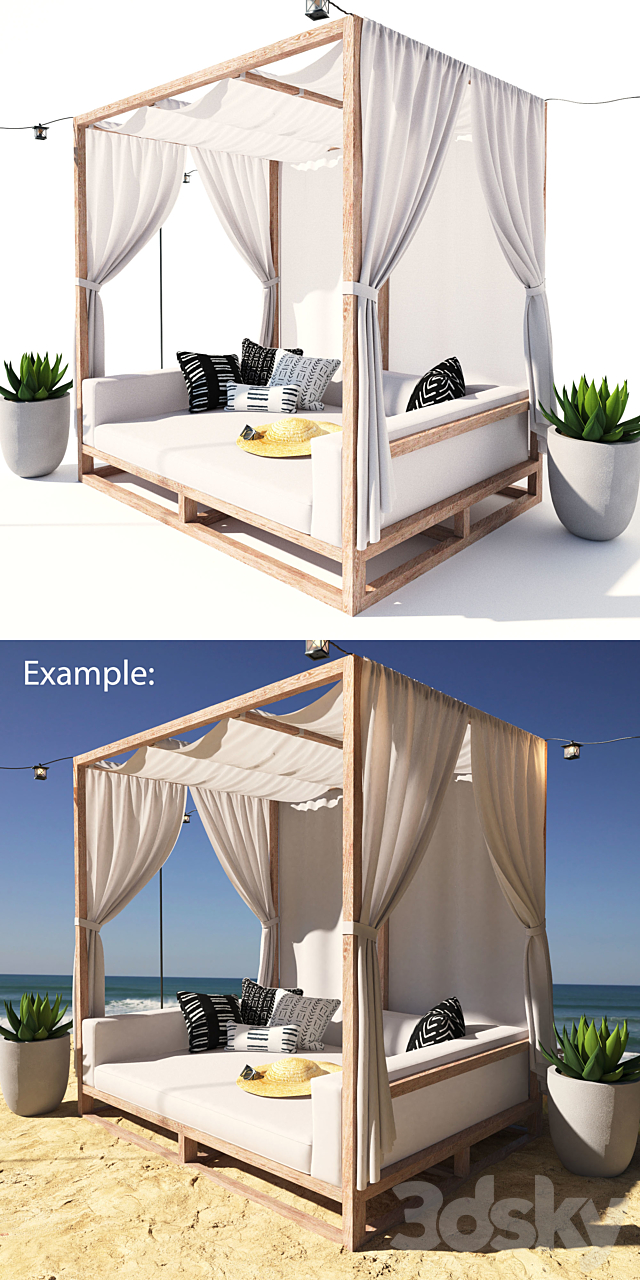 AVIARA CANOPY DAYBED 3DSMax File - thumbnail 2