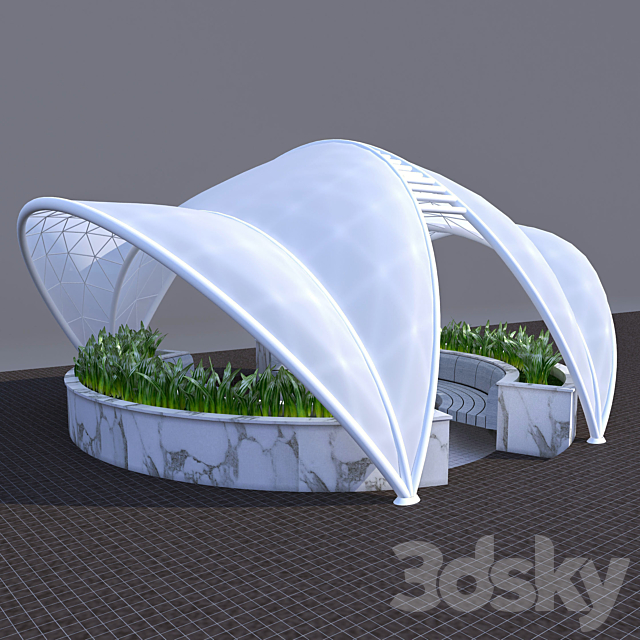 Awning decorative arbor 3DSMax File - thumbnail 1