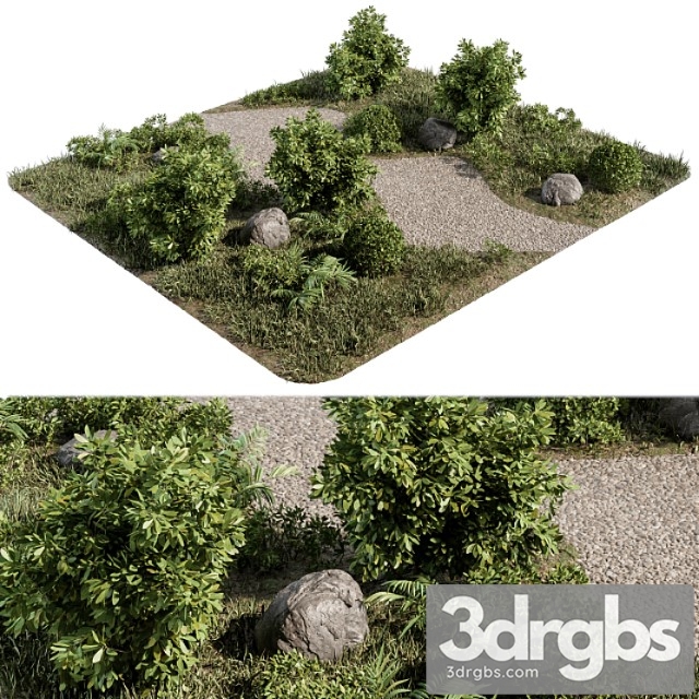 Backyard and landscape furniture environment set 46 3dsmax Download - thumbnail 1