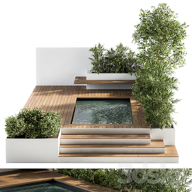 Backyard and Landscape Furniture with Pool 01 3DSMax File - thumbnail 1