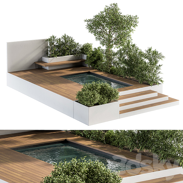 Backyard and Landscape Furniture with Pool 01 3DSMax File - thumbnail 2