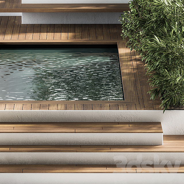 Backyard and Landscape Furniture with Pool 01 3DSMax File - thumbnail 3