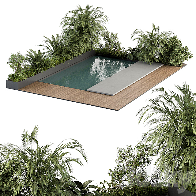 Backyard and Landscape Furniture with Pool 04 3DSMax File - thumbnail 1