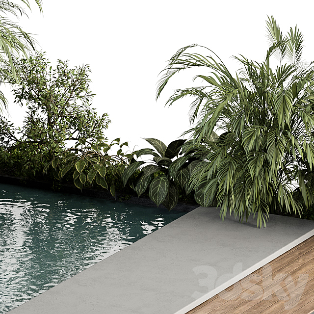 Backyard and Landscape Furniture with Pool 04 3DSMax File - thumbnail 2