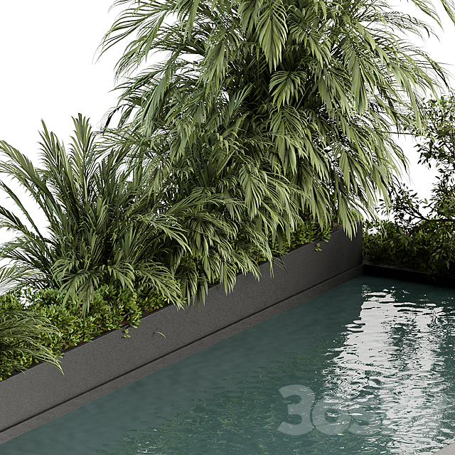 Backyard and Landscape Furniture with Pool 04 3DSMax File - thumbnail 3