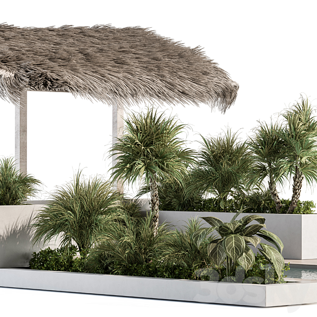 Backyard and Landscape Furniture with Pool 05 3DSMax File - thumbnail 2