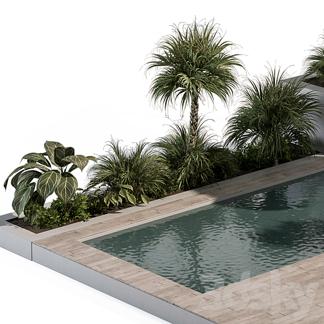 Backyard and Landscape Furniture with Pool 05 3DSMax File - thumbnail 4