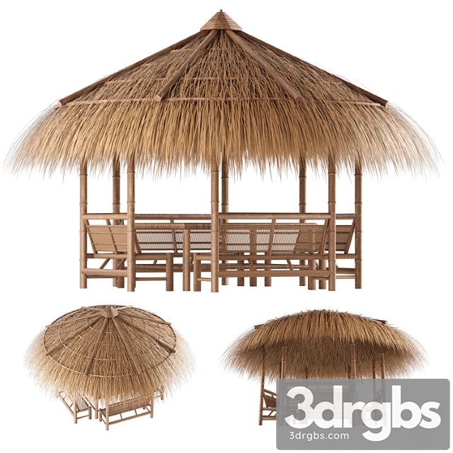 Bamboo Gazebo 3dsmax Download - thumbnail 1