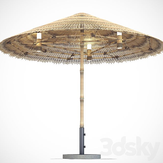 bamboo umbrella 3DSMax File - thumbnail 1