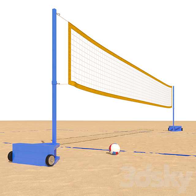 Beach volleyball court 3DSMax File - thumbnail 1