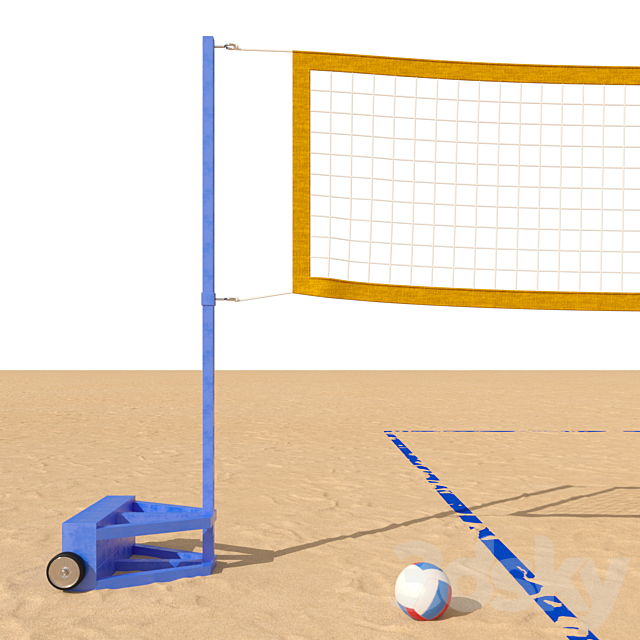 Beach volleyball court 3DSMax File - thumbnail 2