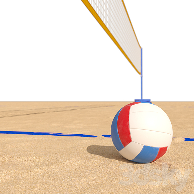 Beach volleyball court 3DSMax File - thumbnail 3