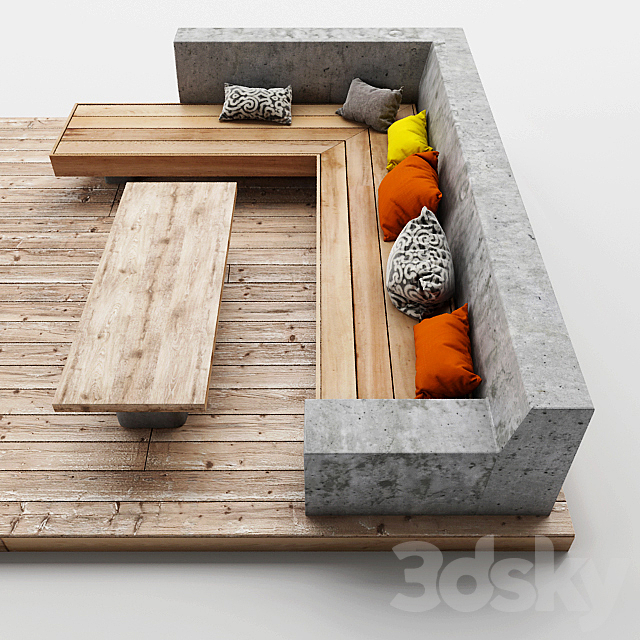 bench 3DSMax File - thumbnail 1