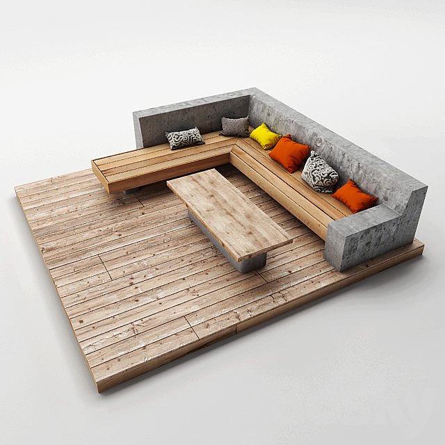 bench 3DSMax File - thumbnail 2