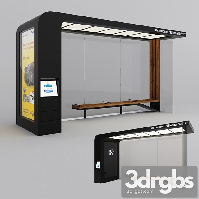 Bus Stop 23 3dsmax Download - thumbnail 1