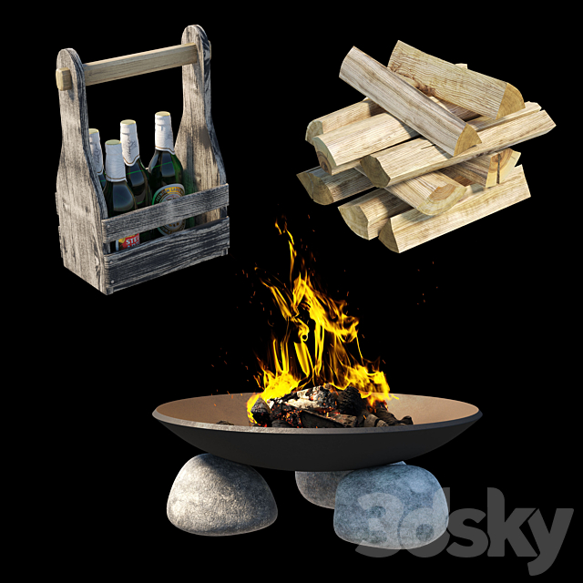 Campfire zone 3DSMax File - thumbnail 2