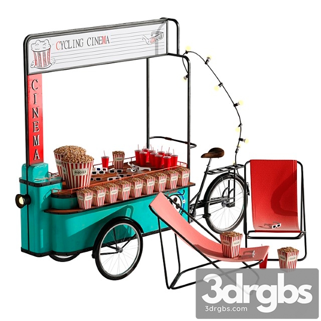 Cinema Cart Set 1 3dsmax Download - thumbnail 1