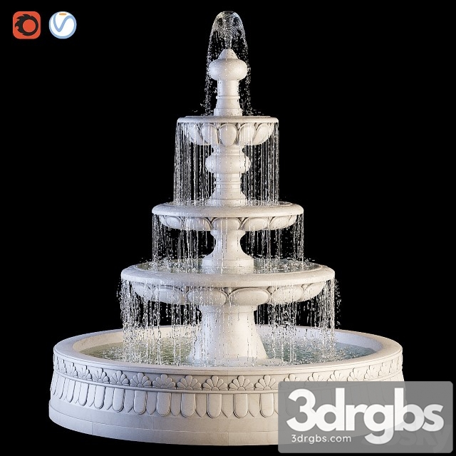 Classic Fountain 3dsmax Download - thumbnail 1