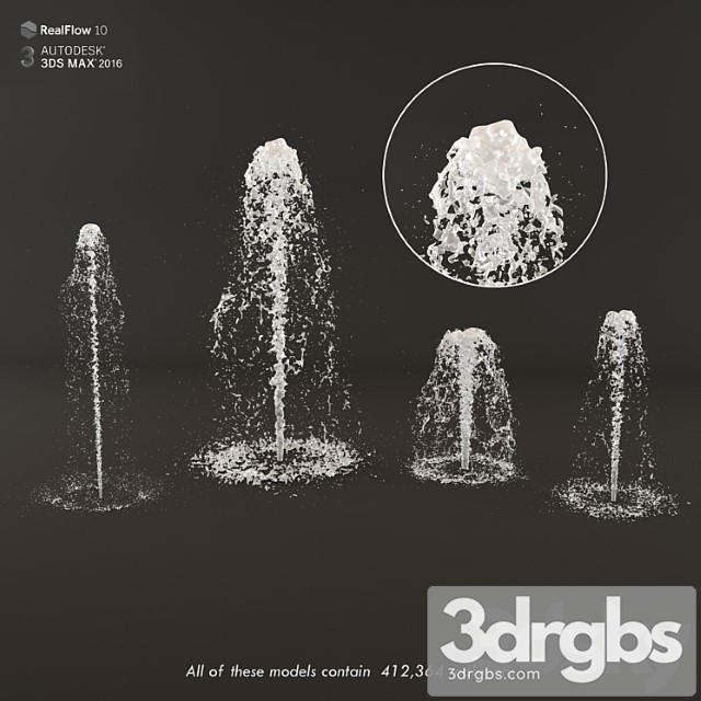 Collection Fountain Waterfall 4 3dsmax Download - thumbnail 1