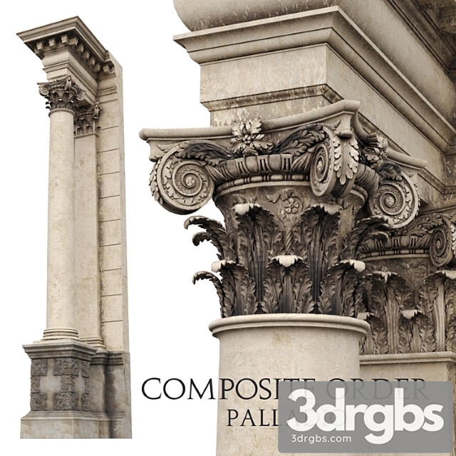 Composite Order Palladio Column 3dsmax Download - thumbnail 1