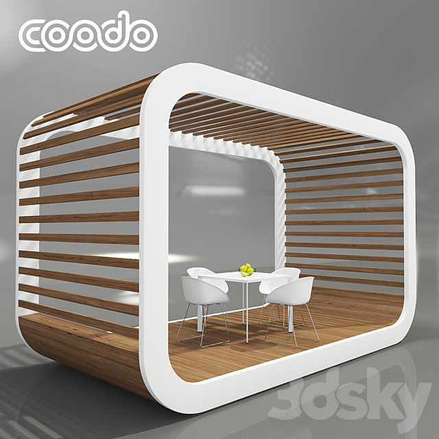 Coodo Pergola White Edition 3ds Max - thumbnail 1