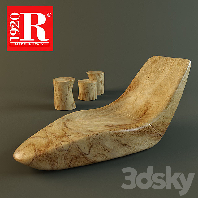 deck chair 3ds Max - thumbnail 1