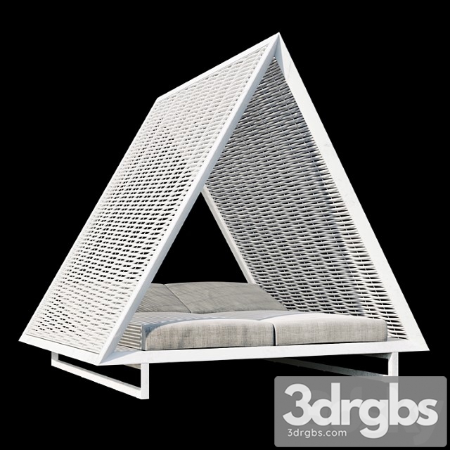 Deck chair vondom vineyard daybed 3dsmax Download - thumbnail 1