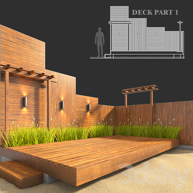 Deck part1 3ds Max - thumbnail 1