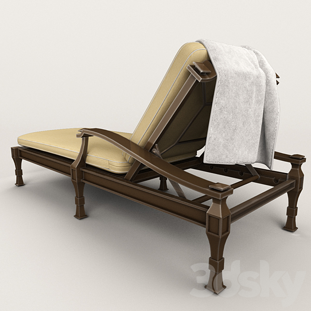 Deckchair Restoration Hardware Antibes Chaise 3DSMax File - thumbnail 3