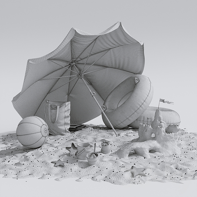 Decor for the beach 3DSMax File - thumbnail 3