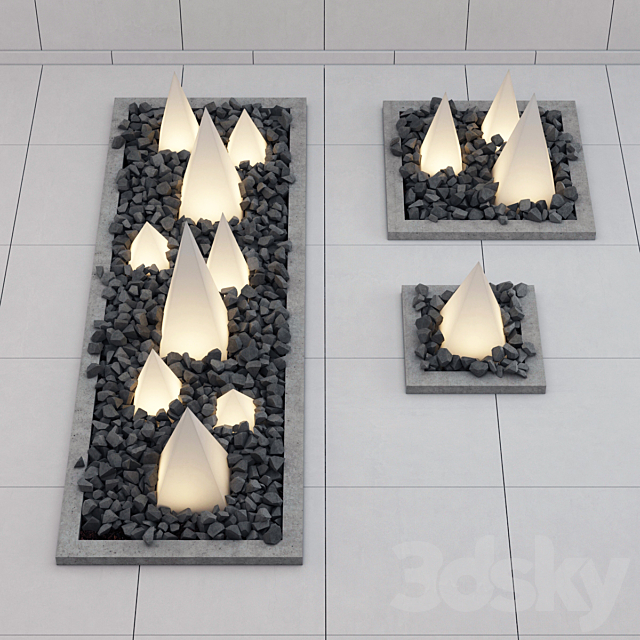 Decor light pyramids 3ds Max - thumbnail 1