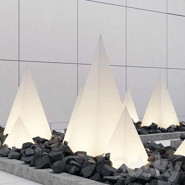 Decor light pyramids 3ds Max - thumbnail 2