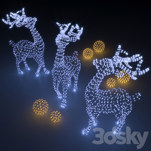 Deer garland 3ds Max - thumbnail 2