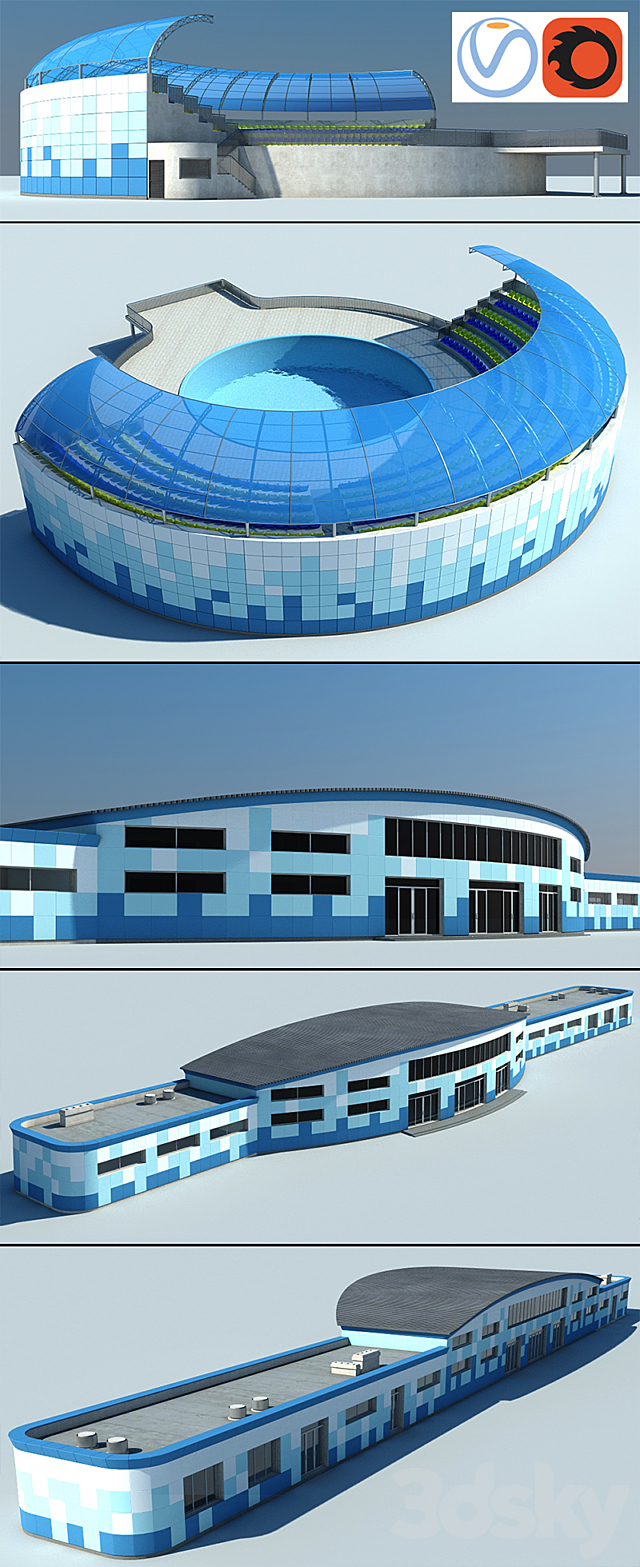 Dolphinarium_and_Buildings _ Delfinariy_i_stroeniya 3ds Max - thumbnail 3