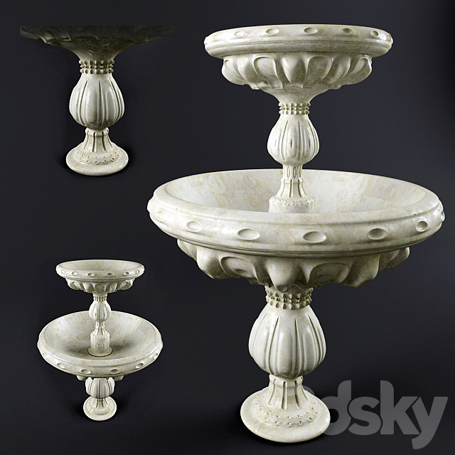 Fountain 2-tiered 3DSMax File - thumbnail 1