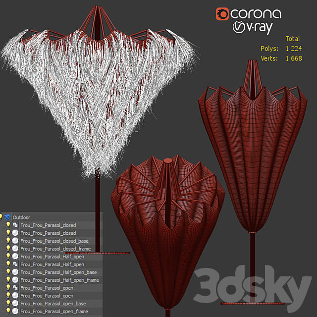 Frou parasol 3DSMax File - thumbnail 5