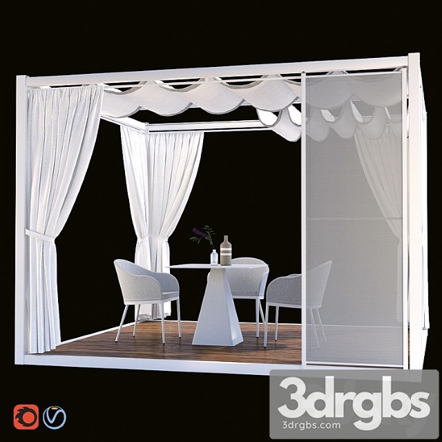 Garden Arbor Varaschin Pavilion 3dsmax Download - thumbnail 1