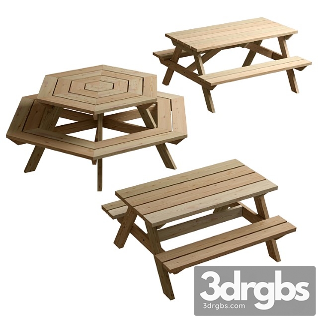 Garden Benches 3dsmax Download - thumbnail 1