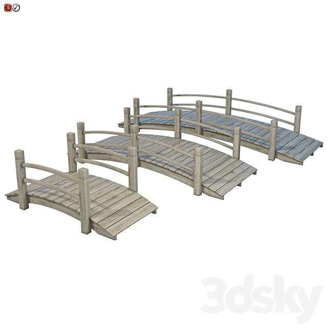 Garden bridges set 2 3ds Max - thumbnail 1