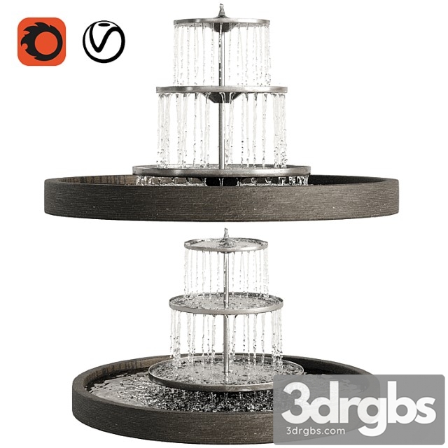 Garden fountains 03 3dsmax Download - thumbnail 1