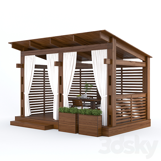 Garden Gazebo 3ds Max - thumbnail 1