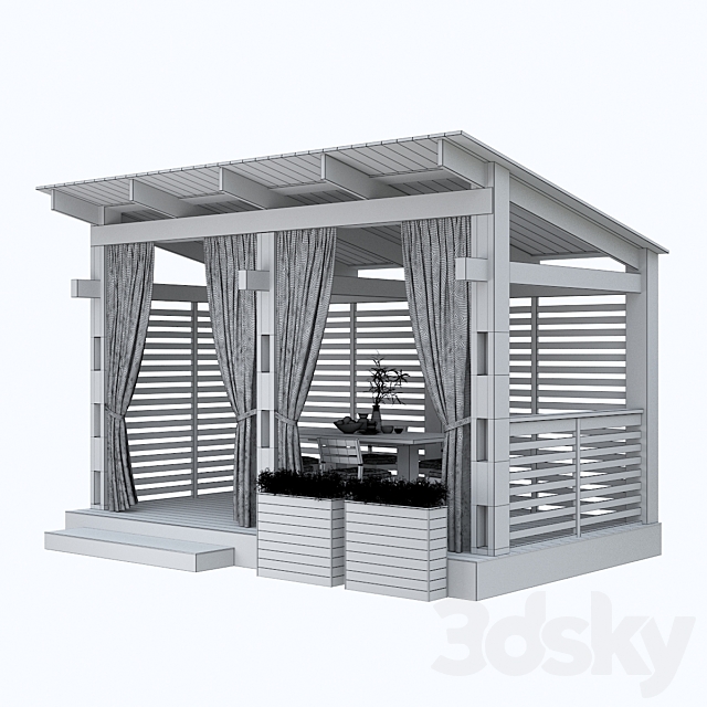 Garden Gazebo 3ds Max - thumbnail 3