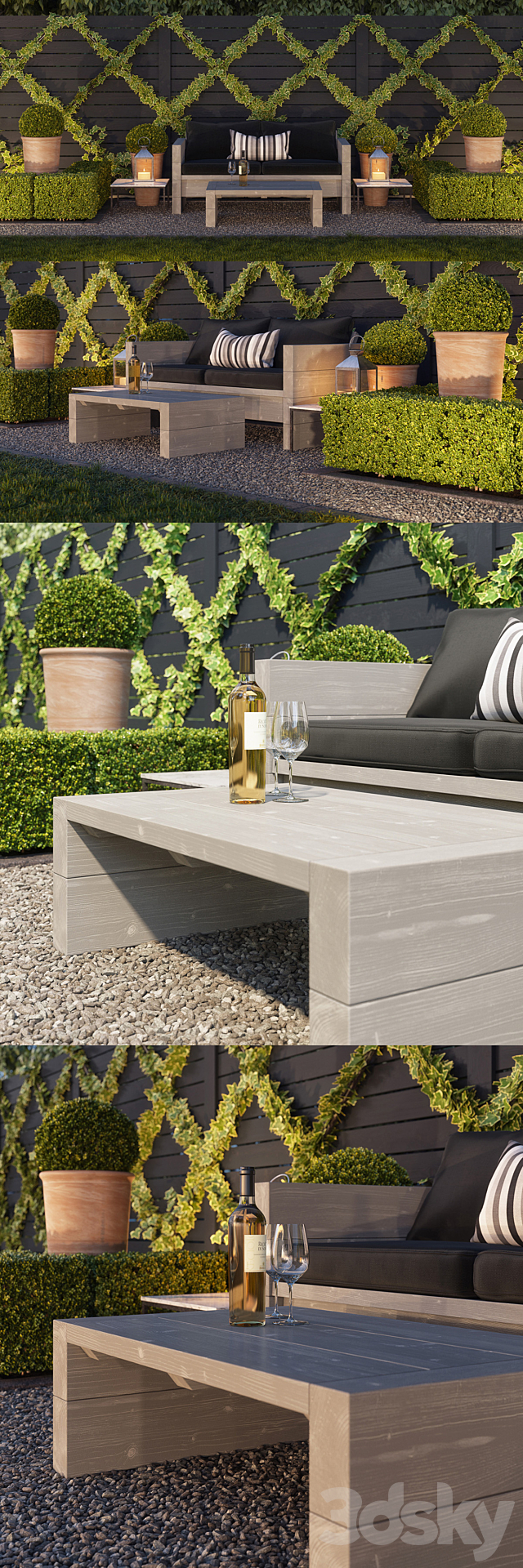 Garden seating area 3DSMax File - thumbnail 2