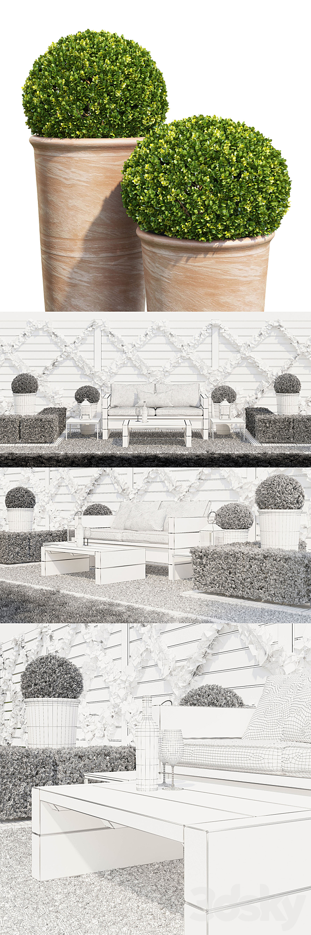 Garden seating area 3DSMax File - thumbnail 3