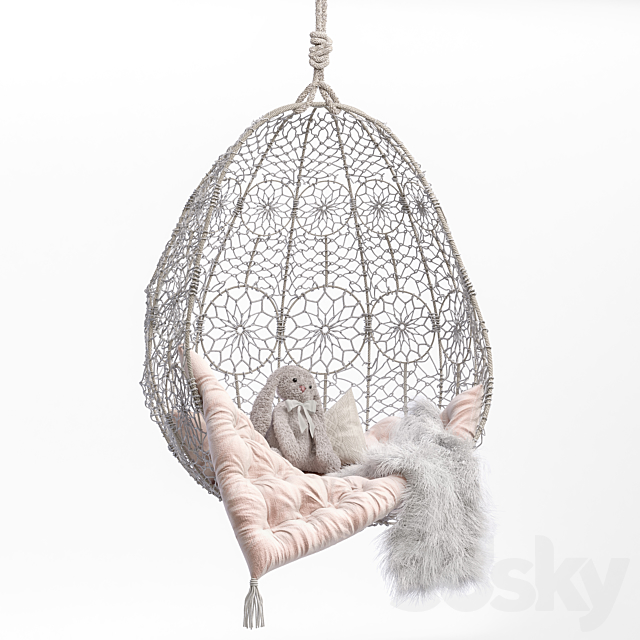 Garden swing Knotted Melati Hanging Chair 3DSMax File - thumbnail 1