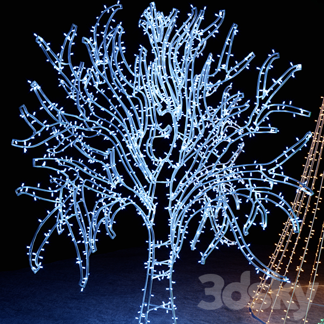 Garland trees 3ds Max - thumbnail 2