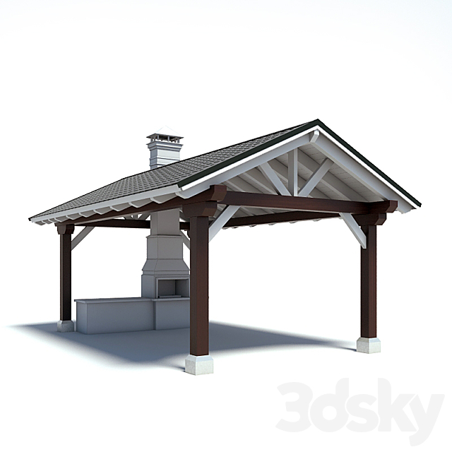 Gazebo number 1 3DSMax File - thumbnail 1