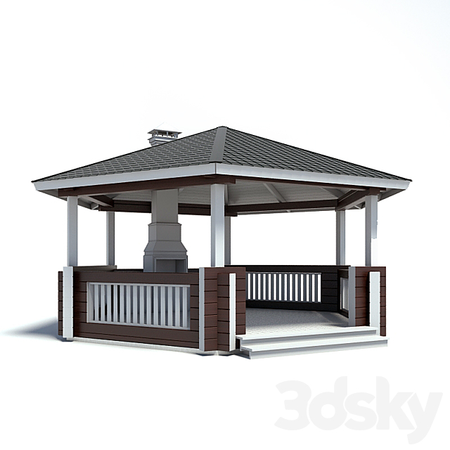 Gazebo number 5 3ds Max - thumbnail 1