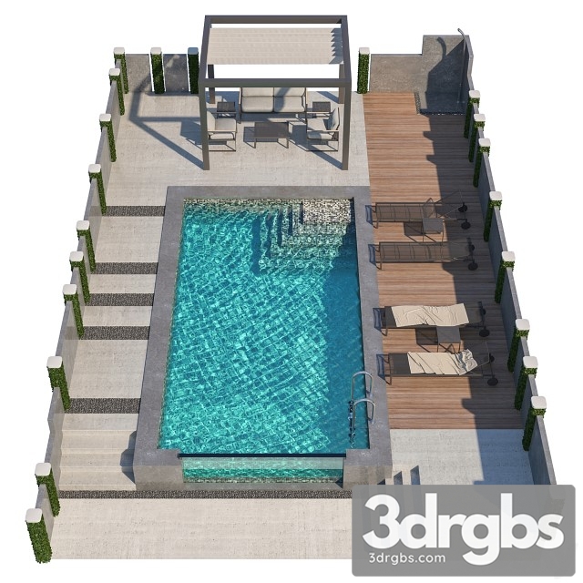 Gazebo Swimming Pool 5 3dsmax Download - thumbnail 1