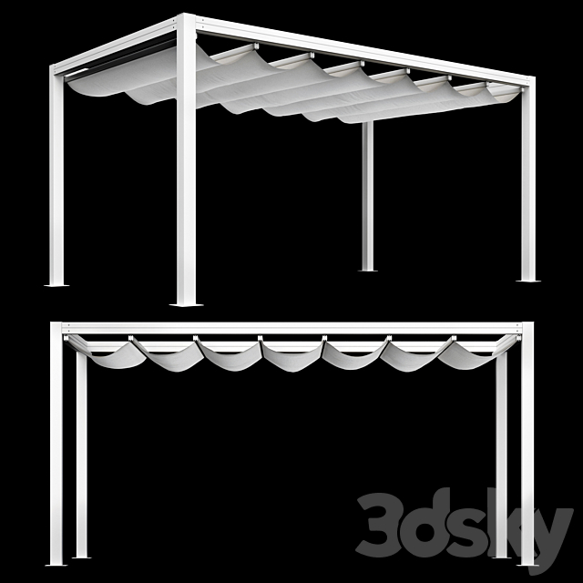 Giulio Barbieri – Bioklimatikus Pergola Onda 3ds Max - thumbnail 1